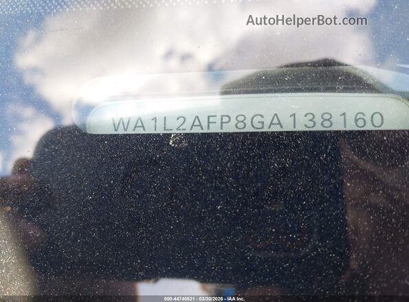 WA1L2AFP8GA138160 2016 AUDI Q5 Gray Вид підкапотного простору