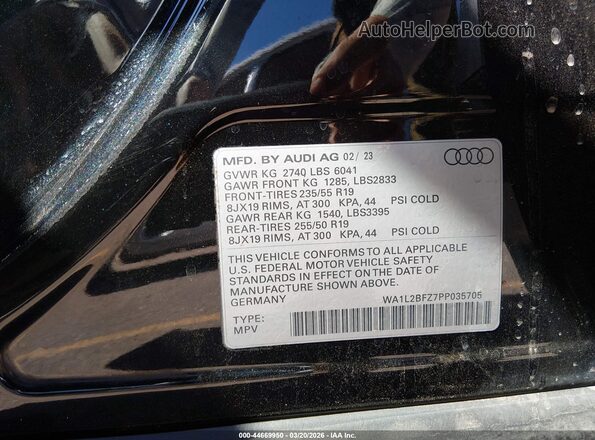 WA1L2BFZ7PP035705 2023 AUDI Q4 Черный Вид подкапотного пространства