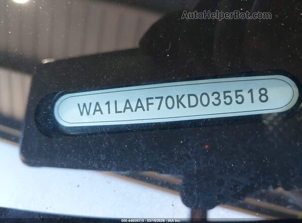 WA1LAAF70KD035518 2019 AUDI Q7 Черный Вид подкапотного пространства