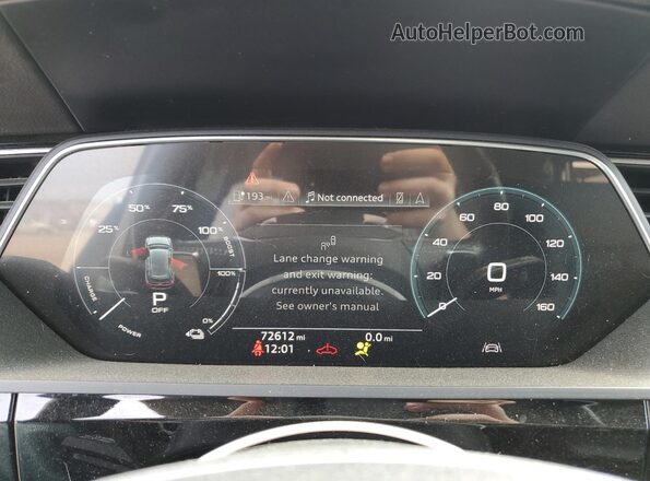 WA1LAAGE8KB024677 2019 AUDI E-TRON Gray ხელსაწყოთა პანელის ხედი