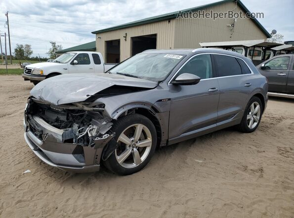 WA1LAAGE8KB024677 2019 AUDI E-TRON Gray წინა მარცხენა ხედი სამი მეოთხედიდან