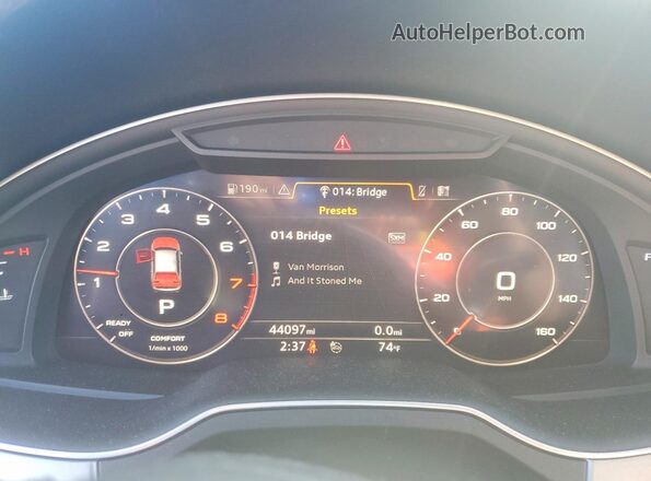 WA1LHAF73KD023326 2019 AUDI Q7 Black Widok zestawu wskaźników
