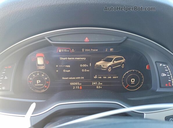 WA1LHAF77KD043000 2019 AUDI Q7 Черный Вид щитка приборов