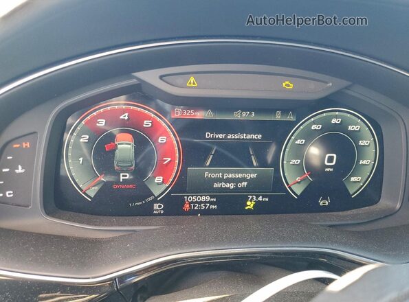 WA1VWBF71MD014440 2021 AUDI SQ7 Black Սարքավորումների վահանակի տեսք