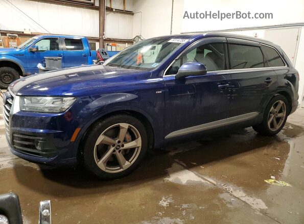 WA1WAAF75JD040922 2018 AUDI Q7 Синий Передняя левая четверть