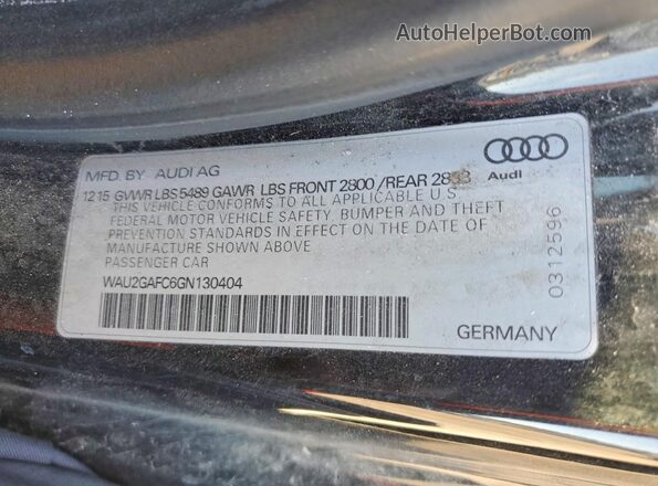 WAU2GAFC6GN130404 2016 AUDI OTHER Black Widok komory silnika