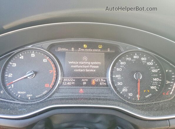 WAUABAF4XNN003364 2022 AUDI OTHER Белый Вид щитка приборов