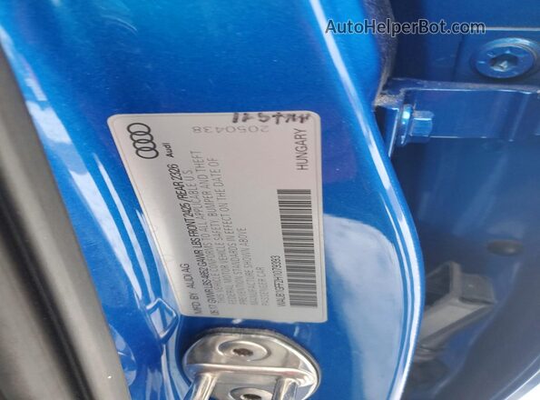 WAUB1GFF2H1079393 2017 AUDI S3 Синий Вид наклейки с VIN-кодом
