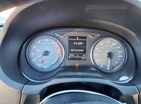 WAUB1GFF6G1046878 2016 AUDI S3 Белый Вид щитка приборов