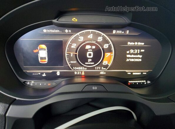 WAUB1GFF6H1019987 2017 AUDI S3 Белый Вид щитка приборов
