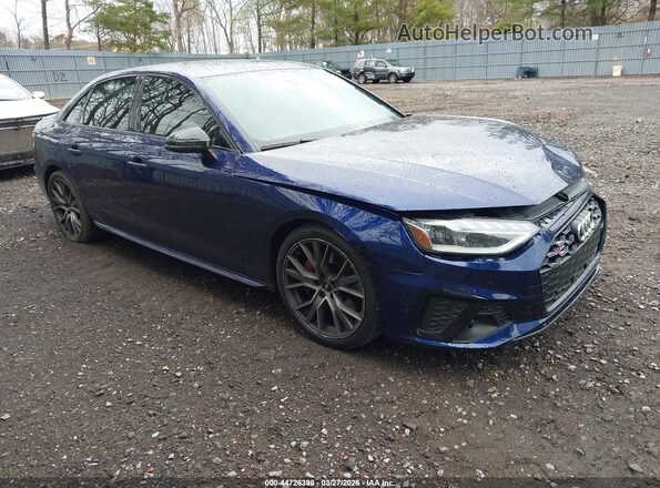 WAUB4AF44MA025204 2021 AUDI S4 Синий Передняя правая четверть