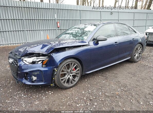 WAUB4AF44MA025204 2021 AUDI S4 Синий Передняя левая четверть