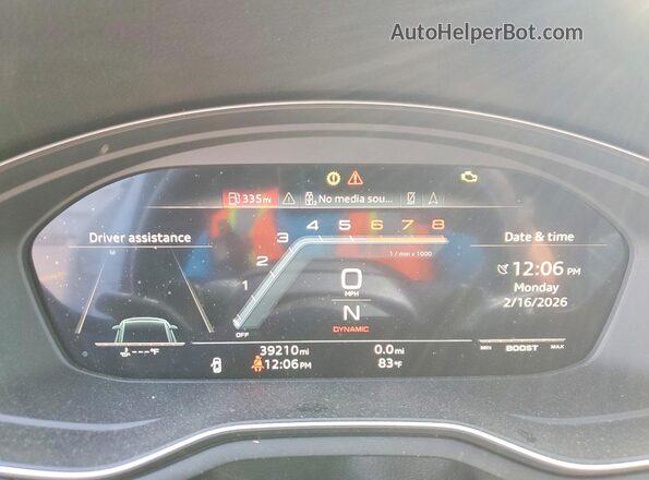 WAUB4AF44PA009119 2023 AUDI S4 White Vista del cuadro de instrumentos