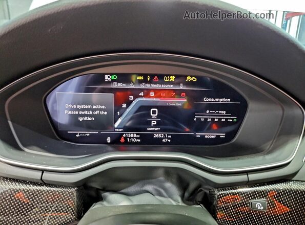 WAUB4AF47MA062974 2021 AUDI S4 Белый Вид щитка приборов