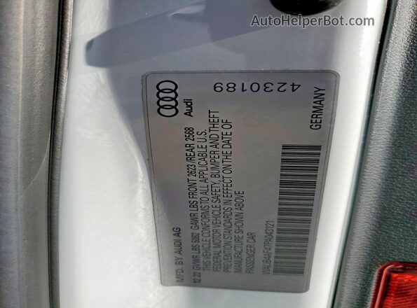 WAUB4AF47PA043121 2023 AUDI S4 White Вид підкапотного простору