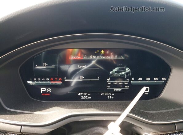WAUB4CF52MA018286 2021 AUDI S5 Black Vista del cuadro de instrumentos
