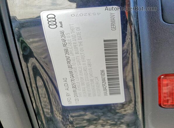 WAUB4CF52MA018286 2021 AUDI S5 Black Vista de la etiqueta del VIN