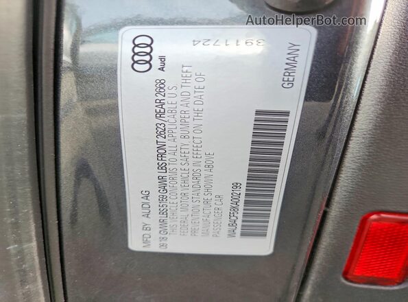 WAUB4CF58KA002199 2019 AUDI S5 Charcoal ძრავის განყოფილების ხედი