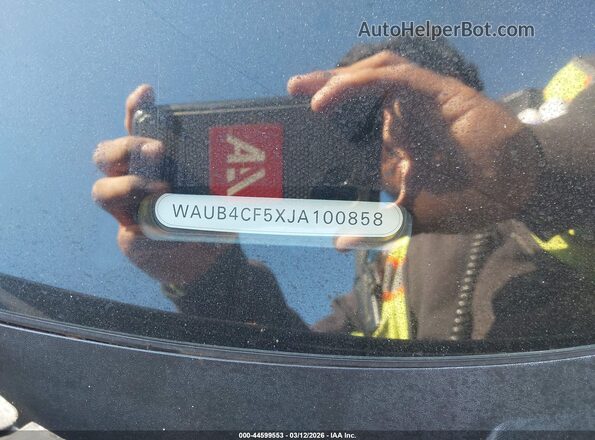 WAUB4CF5XJA100858 2018 AUDI S5 Черный Вид подкапотного пространства