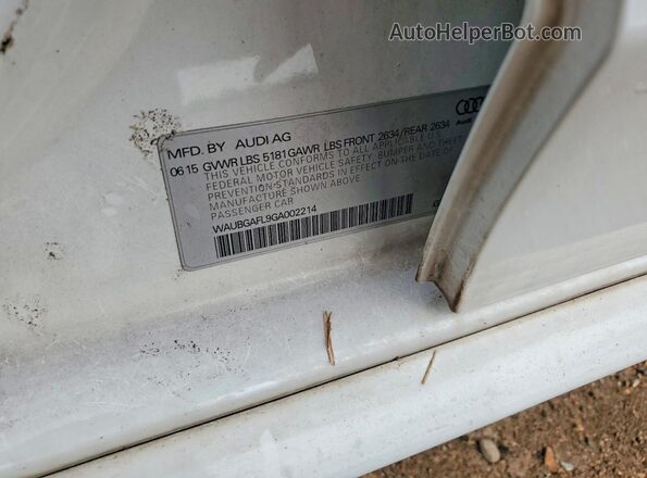 WAUBGAFL9GA002214 2016 AUDI S4 Белый Вид подкапотного пространства