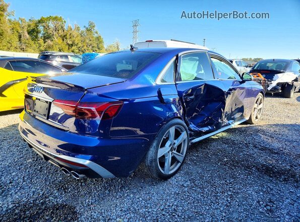 WAUC4AF42NA019844 2022 AUDI S4 Синий Задняя правая четверть