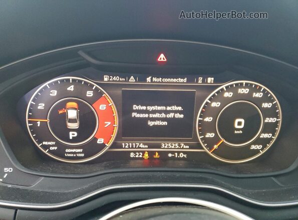 WAUC4AF46KA082439 2019 AUDI S4 White Вид щитка приладів
