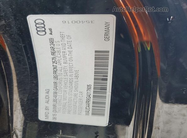 WAUC4AFR9GA017605 2016 AUDI S5 Черный Вид подкапотного пространства