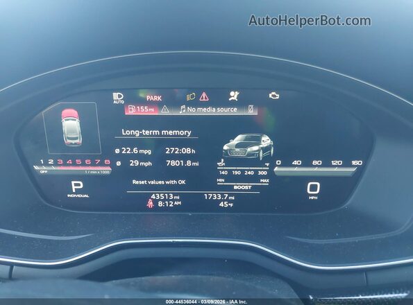 WAUC4CF54MA017581 2021 AUDI S5 Синий Вид задних сидений