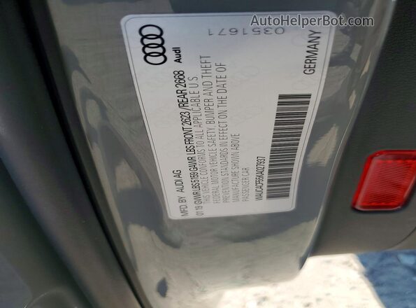 WAUC4CF55KA027937 2019 AUDI S5 Серый Вид подкапотного пространства