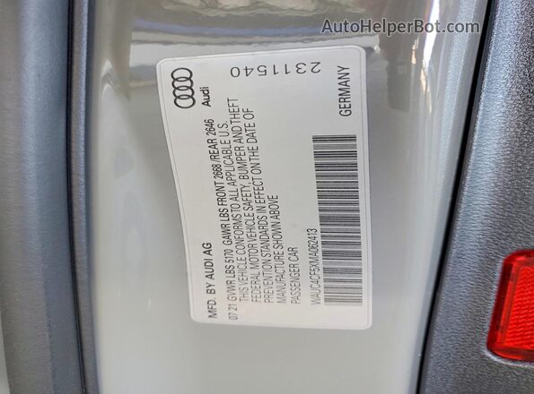 WAUC4CF5XMA062413 2021 AUDI S5 Серый Вид подкапотного пространства