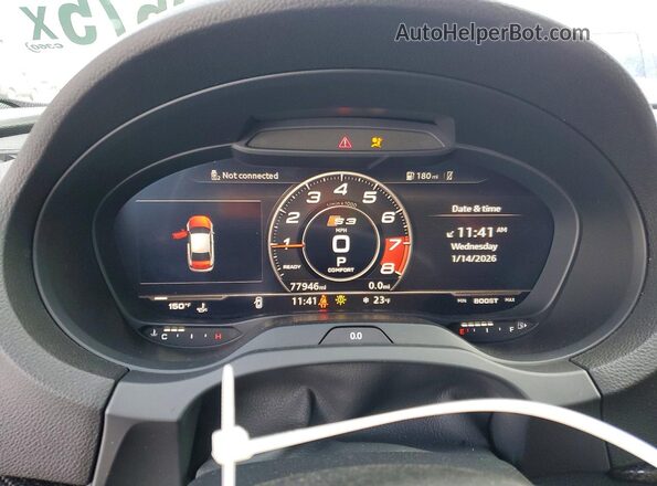 WAUE1GFFXLA097002 2020 AUDI S3 Gray Widok zestawu wskaźników