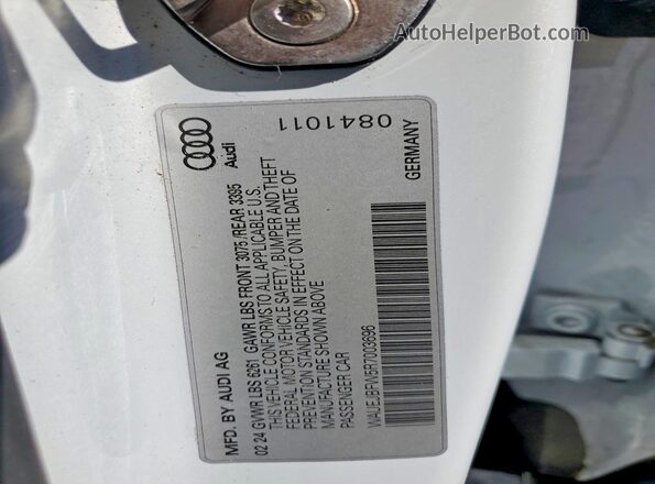 WAUEJBFW5R7003696 2024 AUDI E-TRON Белый Вид подкапотного пространства