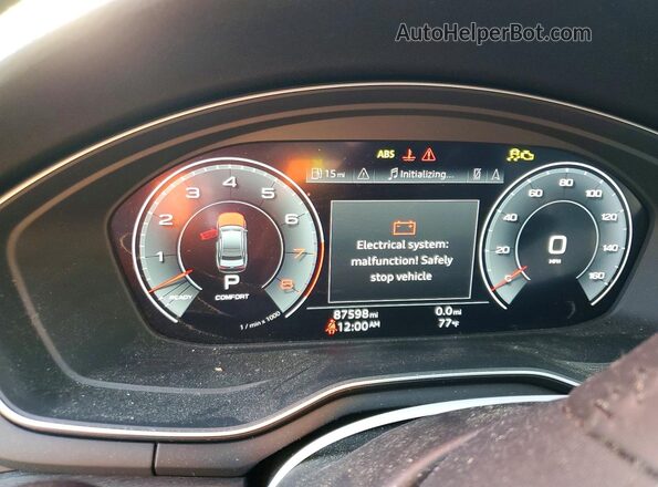 WAUENAF45LA050296 2020 AUDI OTHER White Вид щитка приладів