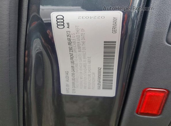 WAUENAF48KN008342 2019 AUDI OTHER Charcoal ძრავის განყოფილების ხედი