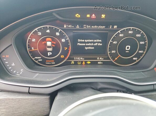 WAUENAF48KN008342 2019 AUDI OTHER Charcoal ხელსაწყოთა პანელის ხედი