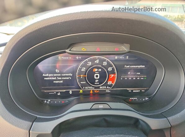 WAUF1GFF7H1027405 2017 AUDI S3 Gray Widok zestawu wskaźników
