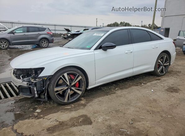 WAUFFBF2XNN053809 2022 AUDI S6 Белый Передняя левая четверть