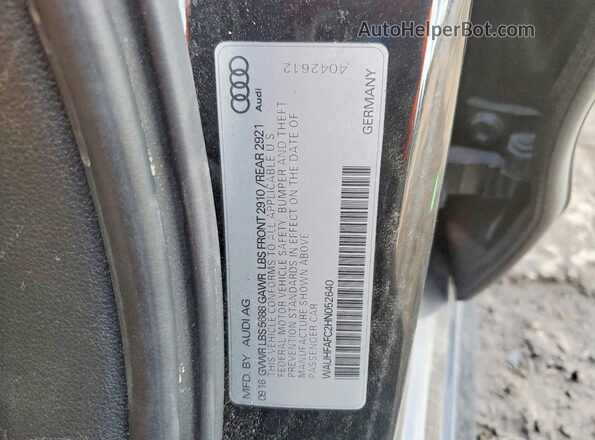 WAUHFAFC2HN052640 2017 AUDI S6 Черный Вид подкапотного пространства
