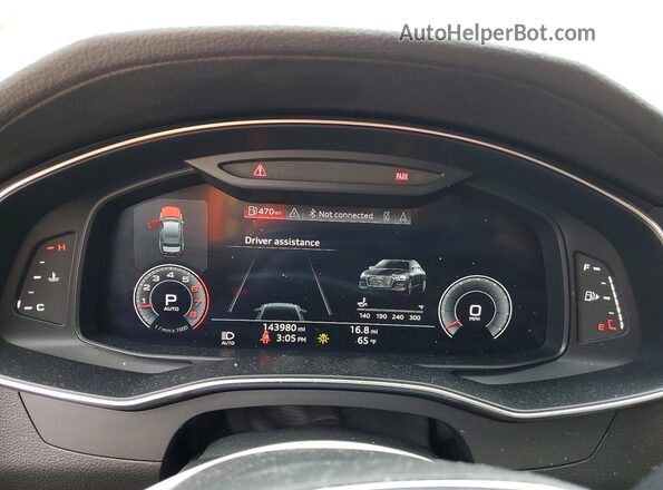 WAUL2AF22KN084640 2019 AUDI OTHER Gray ხელსაწყოთა პანელის ხედი