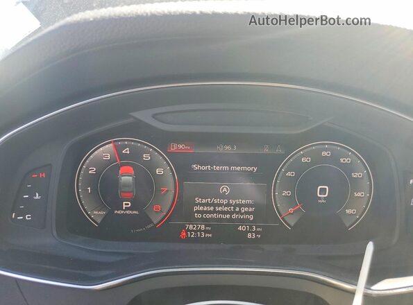 WAUL2AF24KN041692 2019 AUDI OTHER Black Widok zestawu wskaźników