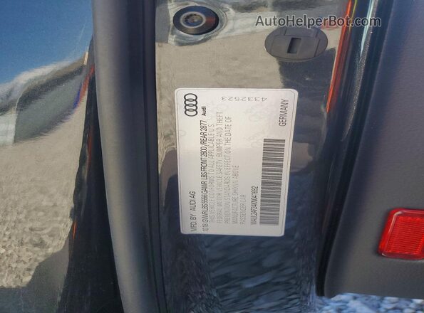 WAUL2AF24KN041692 2019 AUDI OTHER Black Widok komory silnika