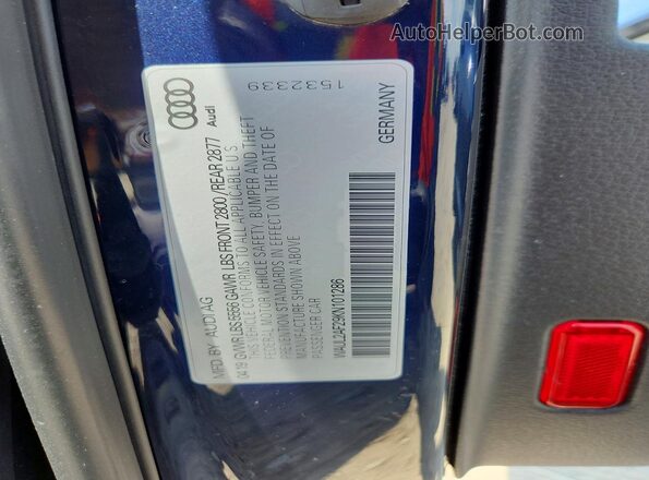 WAUL2AF29KN101286 2019 AUDI OTHER Blue Widok komory silnika