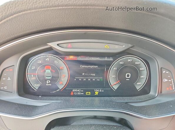 WAUL2AF29KN101286 2019 AUDI OTHER Blue Widok zestawu wskaźników