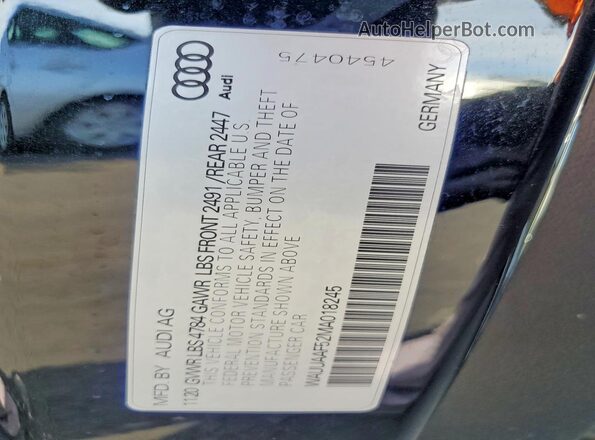 WAUUAAF52MA018245 2021 AUDI OTHER Black Widok komory silnika