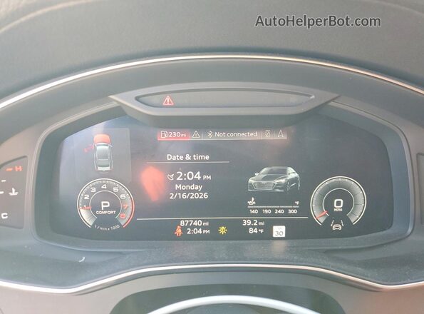 WAUV2AF29KN093604 2019 AUDI OTHER Black Вид щитка приладів