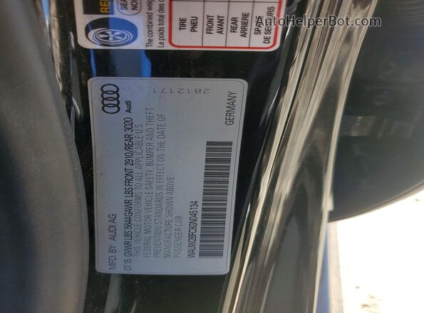 WAUW2BFC8GN045134 2016 AUDI S7 Black Widok komory silnika