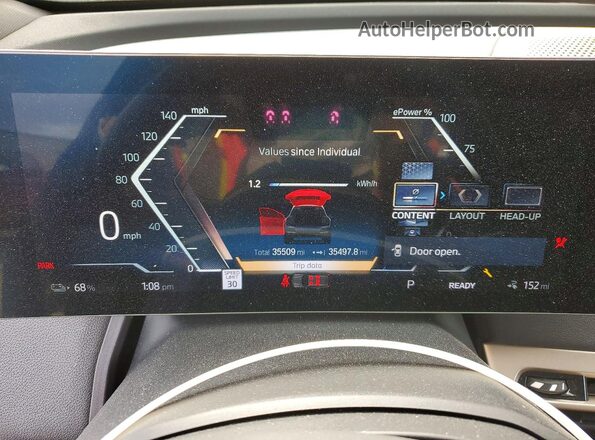 WB523CF09PCL65340 2023 BMW IX Black Vista del cuadro de instrumentos