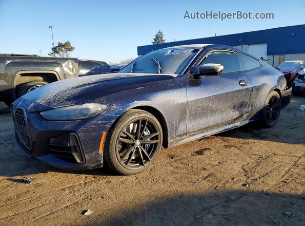 WBA13AR01MCE94751 2021 BMW M4 Blue წინა მარცხენა ხედი სამი მეოთხედიდან
