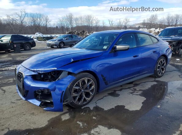 WBA13AW01PFN98466 2023 BMW M4 Синий Передняя левая четверть