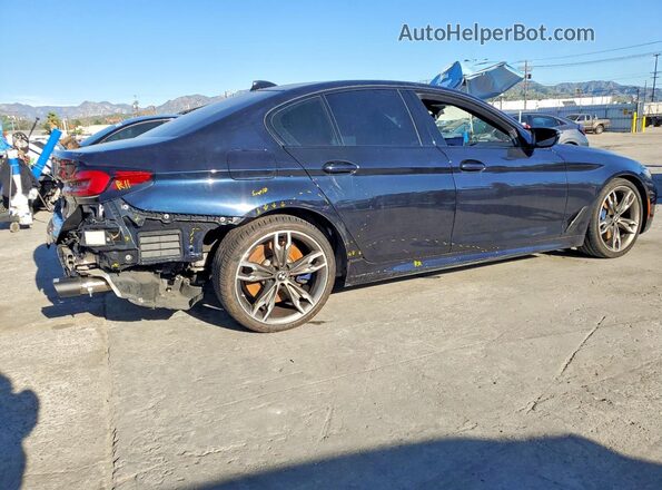 WBA13BK00MCF75241 2021 BMW M5 Синий Задняя правая четверть